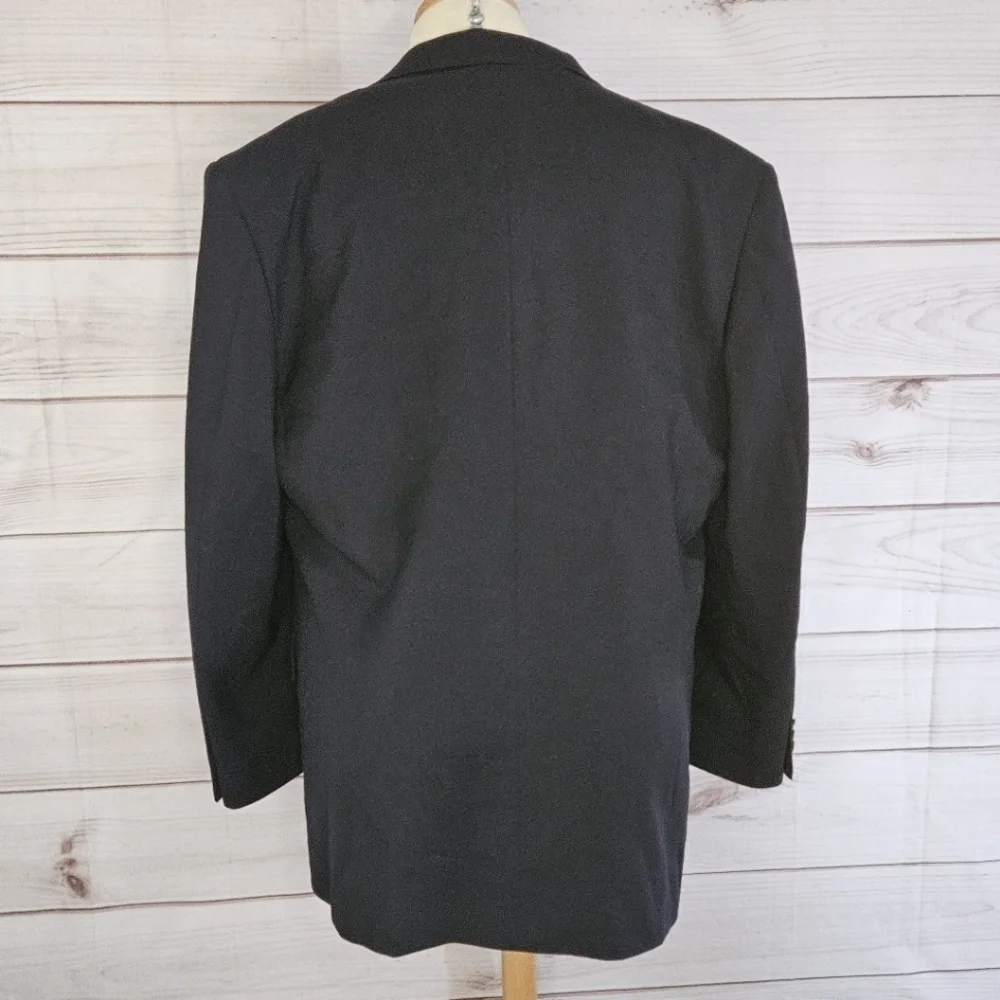 Vintage Oscar de la Renta Admiral Wool Blazer in Navy Blue Size 42 Regular